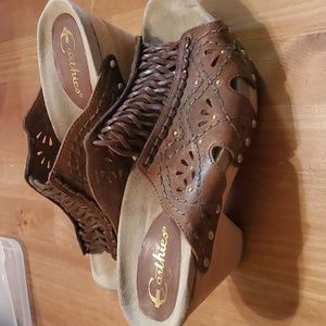 Earthies brown platform sandals